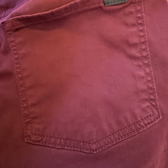 Jen7 by For All Mankind 7 Women's Skinny Ankle Pants - Burgundy Size 12 VGUC - Picture 7 of 9